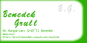 benedek grull business card